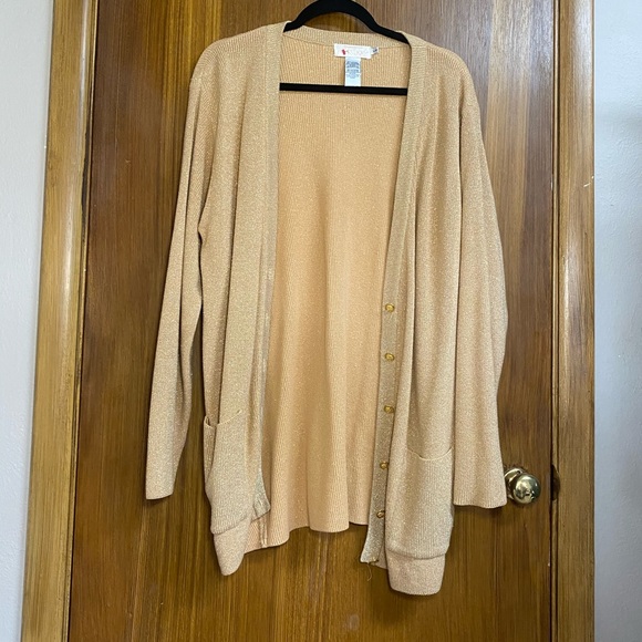 Gold glitter sweater size large - Picture 1 of 4